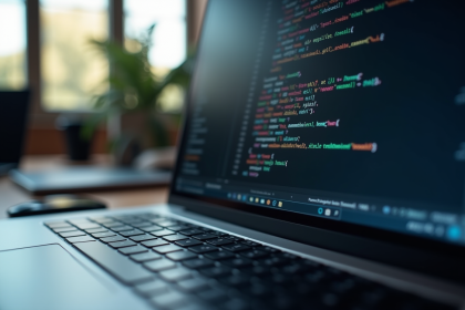 Écran d'ordinateur avec code regex mis en valeur