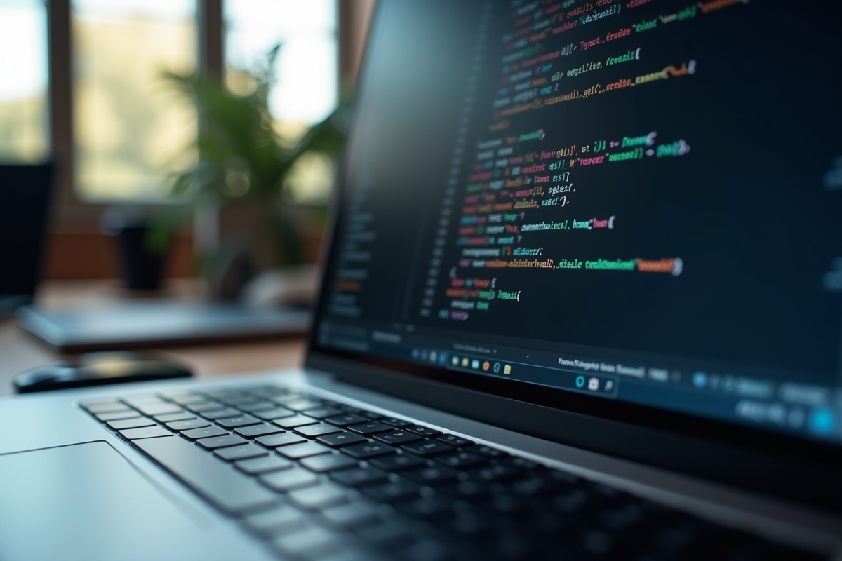 Écran d'ordinateur avec code regex mis en valeur