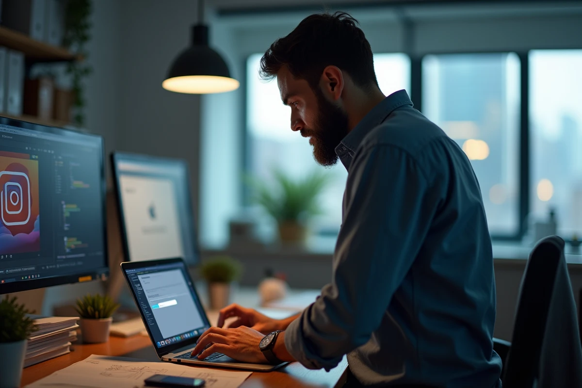 Homme avec barbe tentant d